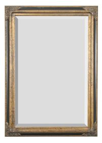 Mini Grand Victorian Mirror 24x36 Antique Gold with Black