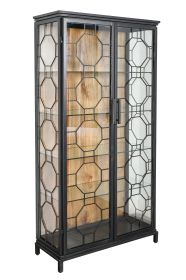 Berkshire 2 Door Metal Display Shelf Collector's Cabinet 80 inches tall