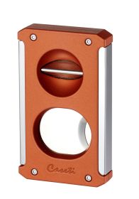 Caseti Trident 3 in 1 Burnt Orange Cigar Cutter - CACU140OR