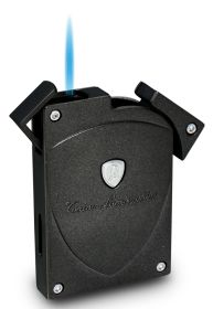 Tonino Lamborghini Lynx Matte Gray and Black Torch Flame Lighter - TTR012024