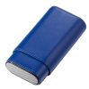 Visol Burgos Blue Leather Cigar case - Holds 3 Cigars - VCASE466BL