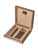 Visol Brown Leather Madrid Cigar Humidor with Embedded Digital Hygrometer - VCASE470BR