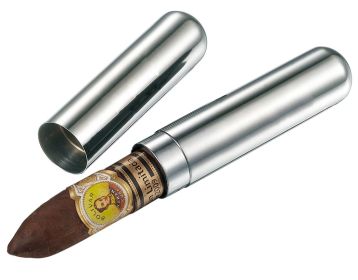 Visol Delta Stainless Steel Cigar Tube - 1 Cigar - VCASE505