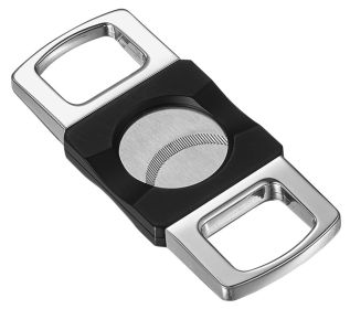 Visol Crater Matte Black  Cigar Cutter - VCUT417BK