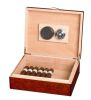 Visol Cedrik Polished Burl Finish Humidor - Holds 25 Cigars - VHUD87