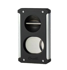 Caseti Trident 3 in 1 Matte Black Cigar Cutter - CACU140BK