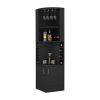 Isabelle 8-Bottle 2-Shelf Bar Cabinet Black Wengue