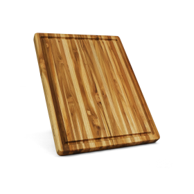 Teak Cutting Board Reversible Chopping Serving Board Multipurpose Food Safe Thick Board, Small Size 18x14x1 inches