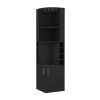 Isabelle 8-Bottle 2-Shelf Bar Cabinet Black Wengue