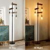 Farmhouse Tree Floor Lamp, 68 Inch 3 Lights Wood Standing Lamp