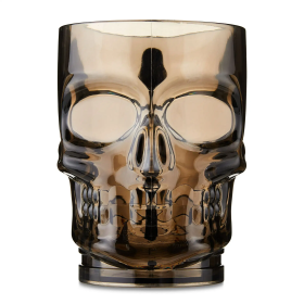 Halloween Plastic Skull Beer Mug Party Tableware, Gray, 19 oz, by Way To Celebrate