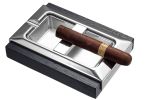 Visol Stadium Dard Wood and Metal Rectangular Cigar Ashtray - VASH423