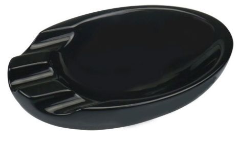 Visol Bradford Black Ceramic Cigar Ashtray For Patio Use - VASH715