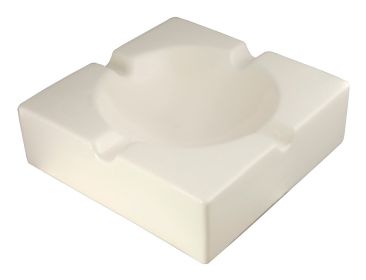 Visol Lokken White Ceramic Ashtray - VASH716