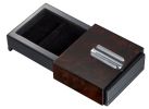 Visol Loki Sliding Ashtray with Removable Ashtray and Compartments - Burl Wood - Vash734