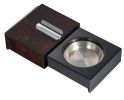 Visol Loki Sliding Ashtray with Removable Ashtray and Compartments - Burl Wood - Vash734