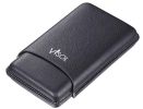 Visol Dakota Black 60 Ring Gauge Cigar Case - Holds 3 Cigars - VCASE728