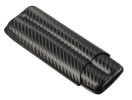 Visol Leather Cigar Case With Black Carbon Fiber Pattern - VCASE748