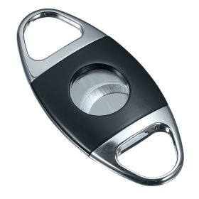 Visol Cornwall Matte Black and Silver Cigar Cutter - VCUT420