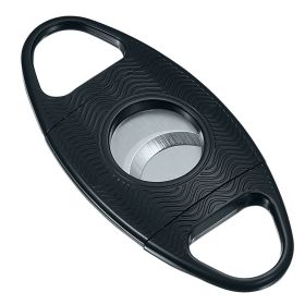 Visol Ripple Wave Matte Black Cigar Cutter - VCUT421