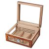 Visol Lorenzo See-Thru Glasstop Humidor - Holds up to 75 Cigars - VHUD738