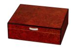 Visol Cedrik Polished Burl Finish Humidor - Holds 25 Cigars - VHUD87